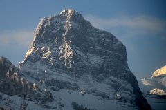 08A The Three Sisters Hope Peak Close Up From Canmore In Winter Just After Sunrise.jpg